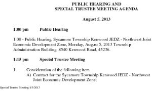 Icon of Public Hearing And Special Trustee Meeting 8 5 13